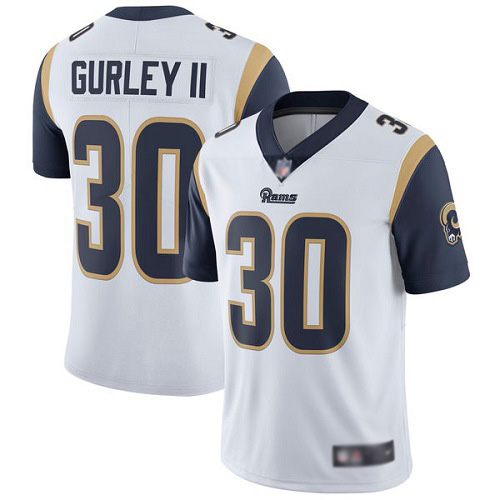 Los Angeles Rams Limited White Men Todd Gurley Road Jersey NFL Football #30 Vapor Untouchable